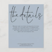Budget Wedding Details Skript Dusty Blue Enclosure (Vorderseite)