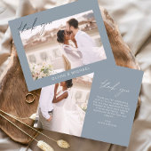 Budget Wedding Dusty Blue Foto Vielen Dank Karten