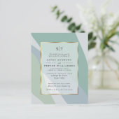 Budget Wedding Dusty Blue Pale Sage Abstrakt (Stehend Vorderseite)
