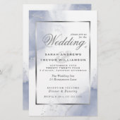 Budget Wedding Dusty Blue Silver Abstrakt (Vorne/Hinten)