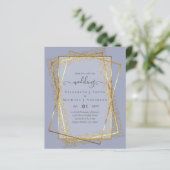 BUDGET WEDDING EINLADUNGEN Gold Glitter Geometric (Stehend Vorderseite)