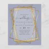 BUDGET WEDDING EINLADUNGEN Gold Glitter Geometric (Vorderseite)