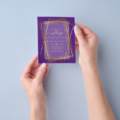 BUDGET WEDDING EINLADUNGEN Gold Glitter Geometric Flyer (Gruppe)