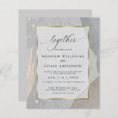 Budget Wedding Elegant Bale Gray Abstrakt Splash (Vorne/Hinten)