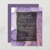 Budget Wedding Elegante Lavender Rose Abstrakt Tin (Vorne/Hinten)