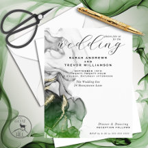 Budget Wedding Emerald und Onyx Alkohol Tinte