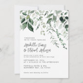 Budget Wedding Eukalyptus Details, Einladung chic (Vorderseite)