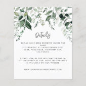 Budget Wedding Eukalyptus Details, Einladung chic Flyer (Hinten)