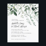 Budget Wedding Eukalyptus Details, Einladung chic Flyer<br><div class="desc">Eukalyptus Grünpflanzen Blätter moderne minimale Garten Party elegante Hochzeitseinladungen und Details einladen. Einfaches,  zeitgenössisches botanisches Design.</div>