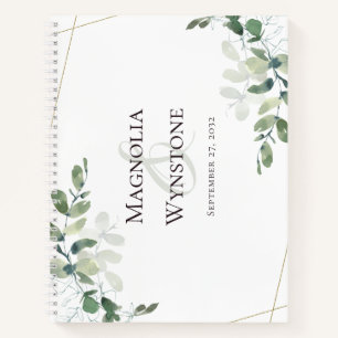 BUDGET Wedding Eukalyptus Greenerity Gästebuch Notizblock