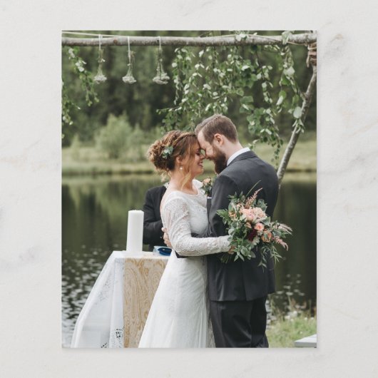 Budget Wedding Foto Danke Karte (Hinten)