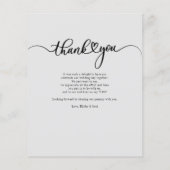 Budget Wedding Foto Danke Karte (Rückseite)