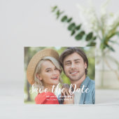 Budget Wedding Foto Flat Save the Date (Stehend Vorderseite)