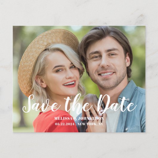 Budget Wedding Foto Flat Save the Date (Vorderseite)