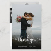Budget Wedding Foto Hand Letter Your Card (Vorne/Hinten)