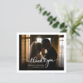 Budget Wedding Foto Handgeschriebenes Dankeschön K (Stehend Vorderseite)