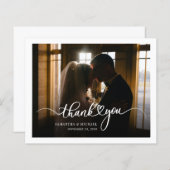 Budget Wedding Foto Handschrift Dankeschön Karte (Vorne/Hinten)
