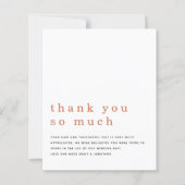 Budget Wedding Foto QR Code Terracotta Vielen Dank (Vorderseite)