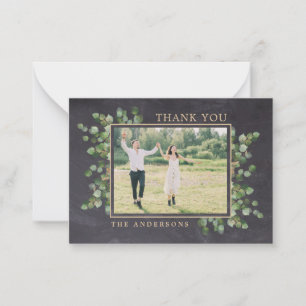 Budget Wedding Foto Rustikale Vegetation Vielen Da Mitteilungskarte
