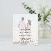 Budget Wedding Foto Save the Date (Stehend Vorderseite)