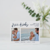 Budget Wedding Foto Save the Date Einladungspostkarte (Stehend Vorderseite)