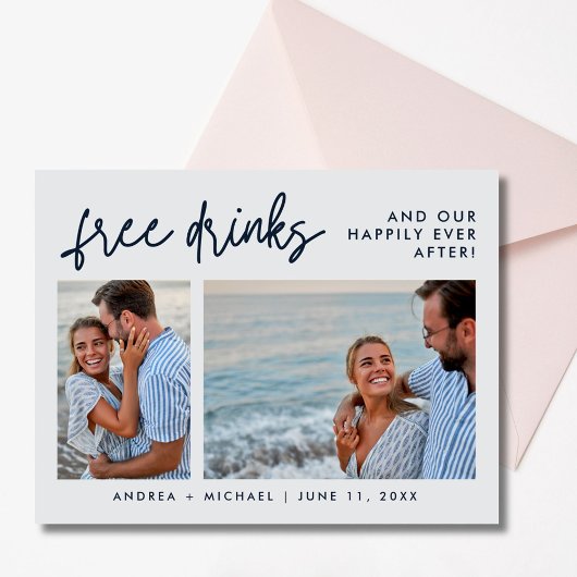 Budget Wedding Foto Save the Date Einladungspostkarte