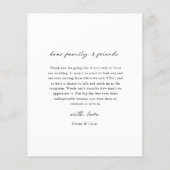 Budget Wedding Foto Vielen Dank Postcard Flyer (Hinten)