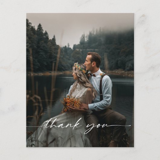 Budget Wedding Foto Vielen Dank Postcard Flyer (Vorne)