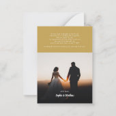 Budget Wedding Fotos Script Danke Karte (Rückseite)