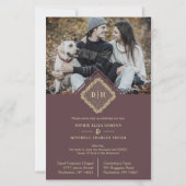 Budget Wedding Initials 2 Photos Lace Elegant (Vorderseite)