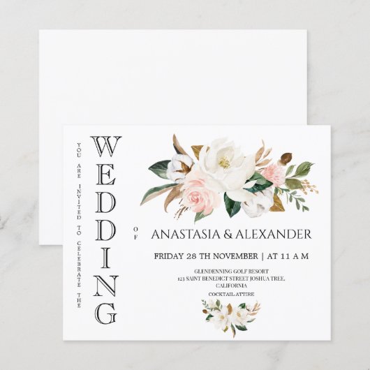 Budget Wedding invitations  (Vorne/Hinten)