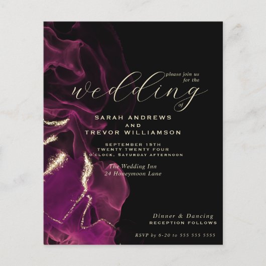 Budget Wedding Marvelous Magenta Alkohol Tinte (Vorderseite)