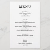 Budget Wedding Menu Flyer (Vorne)