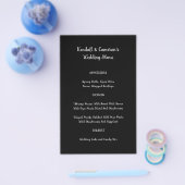 Budget Wedding Menu Solid Black Flyer (Einzeln)