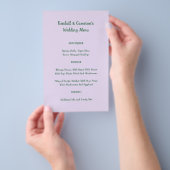 Budget Wedding Menu Solid Lavender Flyer (Handgriff)