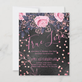 Budget Wedding Metallic Look Rosegold Pink Floral