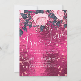 Budget Wedding Metallic Look Rosegold Pink Floral