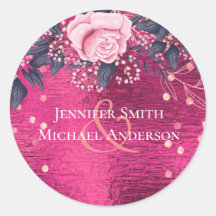 Budget Wedding Metallic Look Rosegold Pink Floral