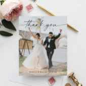 Budget Wedding Modern Dankeschön Card mit Foto