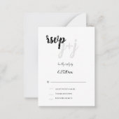 Budget Wedding Monogram UAWG Response Cards Mitteilungskarte (Vorderseite)