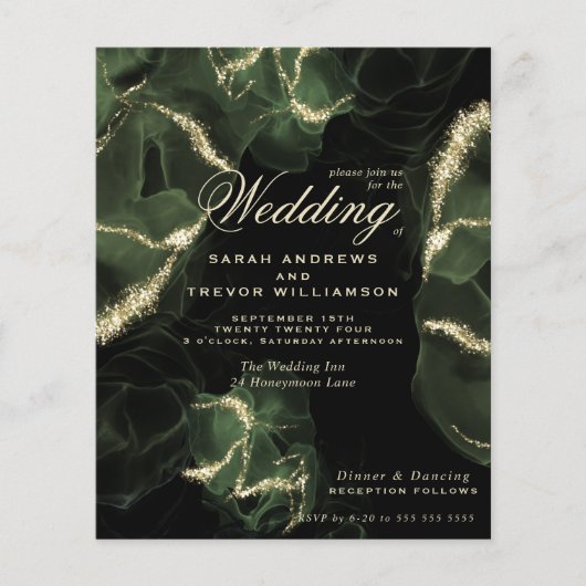 Budget Wedding Moss Abstrakte Alkoholtinte (Vorderseite)