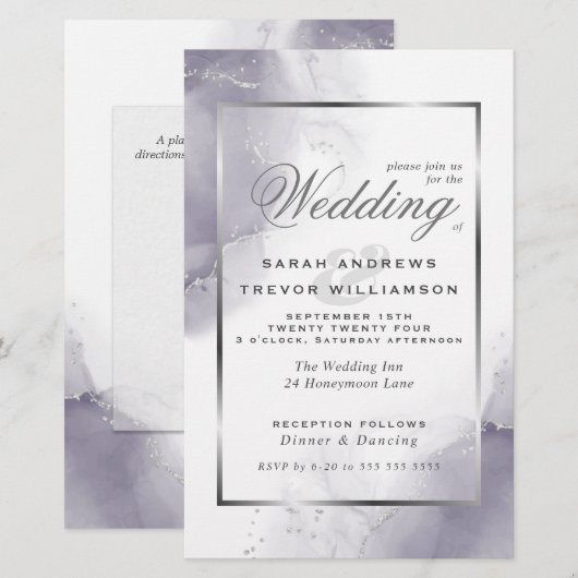 Budget Wedding Pale Silver Abstrakt (Vorne/Hinten)