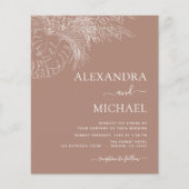 Budget Wedding Pampas Grass Terracotta Flyer (Vorne)