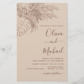 Budget Wedding Pampas Grass Terracotta Sketch (Vorderseite)