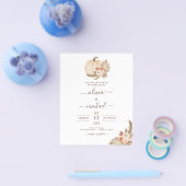 Budget Wedding Pampas Grass White Pumpkin Flyer (Einzeln)