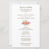 Budget Wedding Pink Flowers & Branches Bouquet (Rückseite)