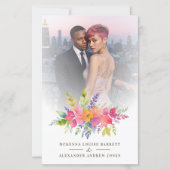 Budget Wedding Pink Flowers & Branches Bouquet (Vorderseite)