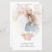 Budget Wedding Pink Flowers & Branches Bouquet (Vorne/Hinten)