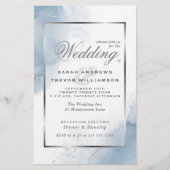 Budget Wedding Powder Blue Silver Abstrakt (Vorderseite)