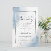 Budget Wedding Powder Blue Silver Abstrakt (Stehend Vorderseite)